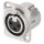 NEUTRIK® XLR, 3-pol , Metall-, Löttechnik-Einbaubuchse, versilberte(r) Kontakt(e), Type D, nickelfarben