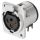 NEUTRIK® XLR, 3-pol , Metall-, Printtechnik horizontal-Einbaubuchse, versilberte(r) Kontakt(e), Type D M3, nickelfarben