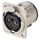 NEUTRIK® XLR, 3-pol , Metall-, Printtechnik vertikal-Einbaubuchse, versilberte(r) Kontakt(e), Type D, nickelfarben
