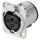 NEUTRIK® XLR, 3-pol , Metall-, Printtechnik vertikal-Einbaubuchse, versilberte(r) Kontakt(e), Type D, nickelfarben