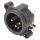 NEUTRIK® XLR, 3-pol , Kunststoff-, Printtechnik horizontal-Einbaustecker, vergoldete(r) Kontakt(e), Type A, grau