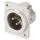 NEUTRIK® XLR, 3-pol , Metall-, Löttechnik-Einbaustecker, versilberte(r) Kontakt(e), Type D M3, nickelfarben