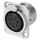 NEUTRIK® XLR, 5-pol , Metall-, Löttechnik-Einbaubuchse, versilberte(r) Kontakt(e), Type D, nickelfarben
