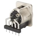 NEUTRIK® XLR, 5-pol , Metall-, Löttechnik-Einbaustecker, versilberte(r) Kontakt(e), Type D, nickelfarben