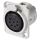 NEUTRIK® XLR, 7-pol , Metall-, Löttechnik-Einbaubuchse, versilberte(r) Kontakt(e), Type D, nickelfarben