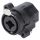 NEUTRIK® XLR / Klinke (6,3mm), 3-pol , Kunststoff-, Printtechnik horizontal-Einbaubuchse, vergoldete(r) Kontakt(e), Type C, schwarz