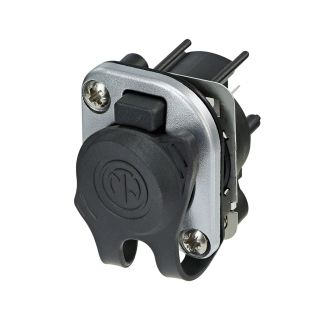 NEUTRIK® RJ45 CAT.5e, UL50E , 8-pol , Metall-, Printtechnik vertikal-Einbaubuchse, vergoldete(r) Kontakt(e), Type D, nickelfarben