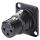 NEUTRIK® XLR, 3-pol , Metall-, Löttechnik-Einbaubuchse, vergoldete(r) Kontakt(e), Type D, schwarz verchromt