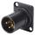 NEUTRIK® XLR, 3-pol , Metall-, Löttechnik-Einbaustecker, vergoldete(r) Kontakt(e), Type D, schwarz verchromt