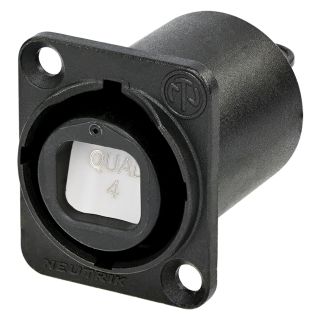 NEUTRIK® opticalCON®, Metall-, Patch-Einbaubuchse, Type D, dunkelgrau