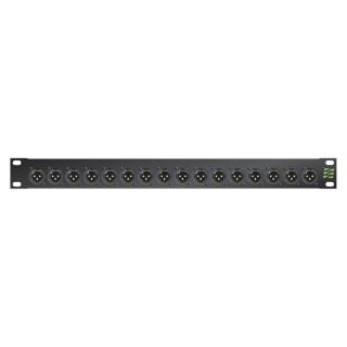 Sommer cable Audio-Steckfeld XLR Broadcast , 1 HE, 12 BE, XLR 3-pol male/XLR 3-pol female; NEUTRIK®; vergoldete Kontakte, 4 mm Aluminium, Farbe: anthrazit RAL 7016 | 00/16