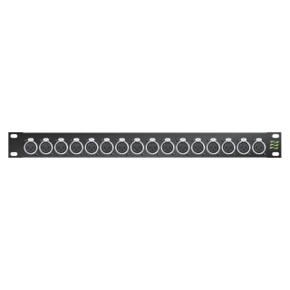 Sommer cable Audio-Steckfeld XLR Broadcast , 1 HE, 12 BE, XLR 3-pol male/XLR 3-pol female; NEUTRIK®; versilberte Kontakte, 4 mm Aluminium, Farbe: anthrazit RAL 7016 | 16/00