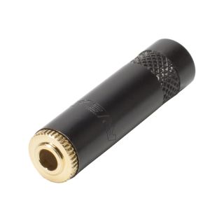 REAN Klinke (3,5mm), 3-pol , Metall-, Löttechnik-Kabelbuchse, vergoldete(r) Kontakt(e), gerade, schwarz