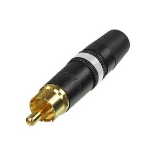 NEUTRIK Cinch (RCA), 2-pol , Kunststoff-, Lttechnik-Kabelstecker, vergoldete(r) Kontakt(e), gerade, schwarz