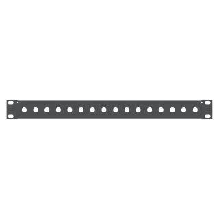 Sommer cable Rack Panel, mit BNC Bohrungen, 1 HE, 1 HE, Stahlblech, vz. 1.5mm, anthrazit