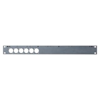 Sommer cable Rack Panel, Universal D-Serie, Aluminium gefrst, 4mm, 1 HE, anthrazit, inklusive Edelstahlversteifungswinkel