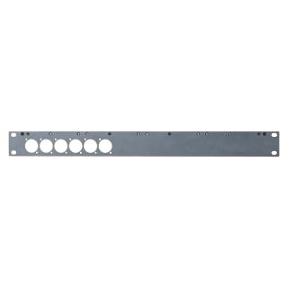 Sommer cable Rack Panel, Universal D-Serie, Aluminium gefräst, 4mm, 1 HE, anthrazit, inklusive Edelstahlversteifungswinkel