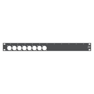 Sommer cable Rack Panel, Universal D-Serie, Aluminium gefräst, 4mm, 1 HE, anthrazit, inklusive Edelstahlversteifungswinkel