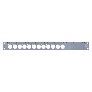 Sommer cable Rack Panel, Universal D-Serie, Aluminium gefräst, 4mm, 1 HE, anthrazit, inklusive Edelstahlversteifungswinkel