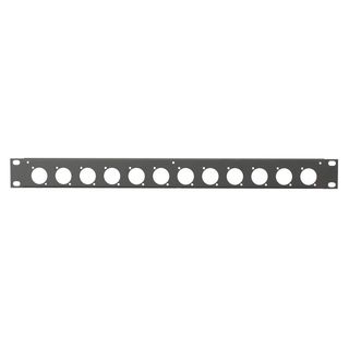 Rack Panel, Universal D-Serie, Oberflche RAL 9011 glatt matt, 1 HE, Stahlblech, 1.2mm, schwarz