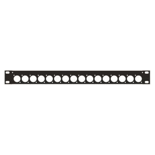 Rack Panel, Universal D-Serie, Oberfläche RAL 9011 glatt matt, 1 HE, Stahlblech, 1.2mm, schwarz