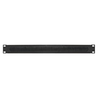 Rack Panel, mit Bürsten zur Kabeleinführung, 1,2 mm, Stahl, 1 HE, schwarz