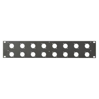 Rack Panel, Universal D-Serie, 1,2 mm, Stahl, 2 HE, schwarz