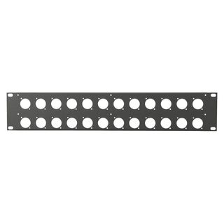 Rack Panel, Universal D-Serie, 1,2 mm, Stahl, 2 HE, schwarz