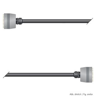 Multicore-Kabel mit Rechteck-MP-Verbinder -> Rechteck-MP-Verbinder | 16/00 | getrennte Masse/QUANTUM | Multipin gewinkelt female | Multipin gerade male | keine | 50,00m