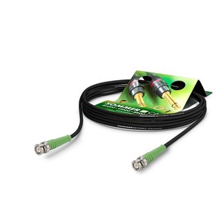 HF-Kabel RG-Classic 50 Ohm, 1  x  0,48 mm | BNC / BNC, HICON | 0,25m | schwarz | grn