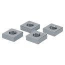 19“ BEFESTIGUNGS-SET, 4 Vierkant-Flachmuttern...