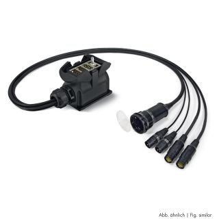 Sommer cable Netzwerk- / DMX- & Power- System , Multipin male (HAN-ECO, Anbaugehäuse mit Bügel)/Schuko-Kabelbuchse/Ethercon male; HICON | 00/00 | 1,20m | D