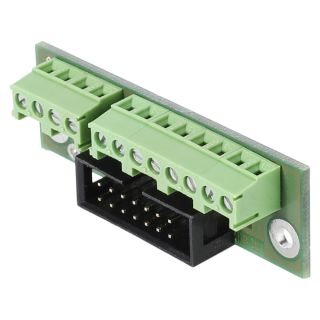 Breakout-Modul , 1 HE, 3 BE, 12 Aufzugklemmen, Flachstecker 14-pol-, fr SYS-Gehuseserien