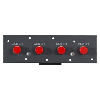 Groundlift-Modul, 4 x Groundliftschalter, 1 HE, 3 BE für SYS-Gehäuseserien, anthrazit
