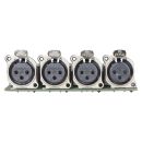 Splitter-Modul 4 x XLR B-Serie female, 3-pol , 1 HE, 3...