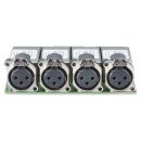 Splitter-Modul 4 x XLR B-Serie female, 3-pol , 1 HE, 3...