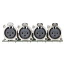 Splitter-Modul 4 x XLR B-Serie female, 3-pol , 1 HE, 3...
