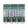 Splitter-Modul 4 x XLR B-Serie female, 3-pol , 1 HE, 3 BE, Metall-, Flachstecker 3 x 14-pol-, versilberte(r) Kontakt(e), nickelfarben, für SYS-Gehäuseserien
