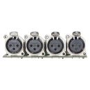 Splitter-Modul 4 x XLR B-Serie female, 3-pol , 1 HE, 3...