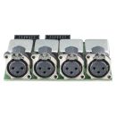 Splitter-Modul 4 x XLR B-Serie female, 3-pol , 1 HE, 3...