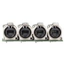 Steckverbinder-Modul 4 x NEUTRIK® etherCON® NE8...