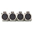 Steckverbinder-Modul 4 x XLR B-Serie female, 5-pol , 1...