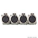 Steckverbinder-Modul 4 x XLR B-Serie female, 5-pol , 1...