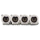 Steckverbinder-Modul 4 x XLR B-Serie, 5-pol , 1 HE, 3 BE,...