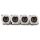 Steckverbinder-Modul 4 x XLR B-Serie, 5-pol , 1 HE, 3 BE, Metall-, LSA-Klemme 12 x-, versilberte(r) Kontakt(e), nickelfarben, für SYS-Gehäuseserien