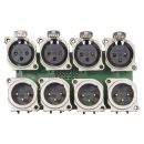 Steckverbinder-Modul 4 x XLR female + 4 x XLR male...