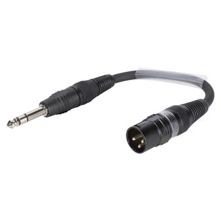 Sommer cable  Adapterkabel | Klinke male 6,3 mm stereo/XLR 3-pol male gerade | 0,15m | schwarz