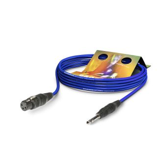 Mikrofonkabel Stage 22 Highflex, 2 x 0,22 mm² | XLR / Klinke, HICON | 3,00m | blau