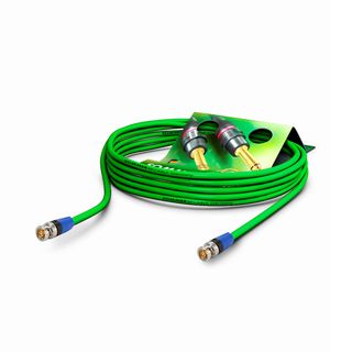 Patchkabel BNC-HD-Verbinder SC-Slimline (RCB), 1  x  0.28 mm | BNC / BNC, NEUTRIK | 0,60m | grn | blau