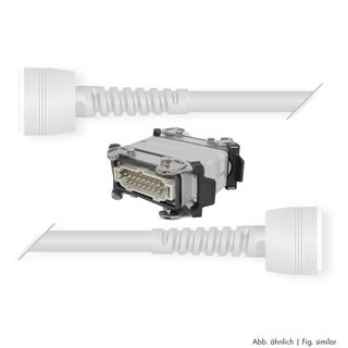 Sommer cable  | Multipin 16-pol female/Multipin 16-pol male gerade, grau